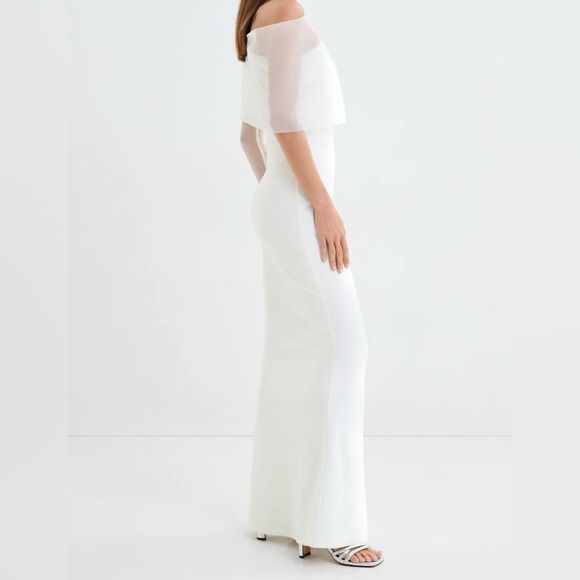Elegant One Shoulder White Dress - Picture 5 of 16